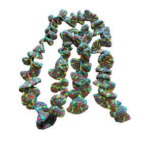 Handmade Colorful Extra Long 94" Curly Scarf